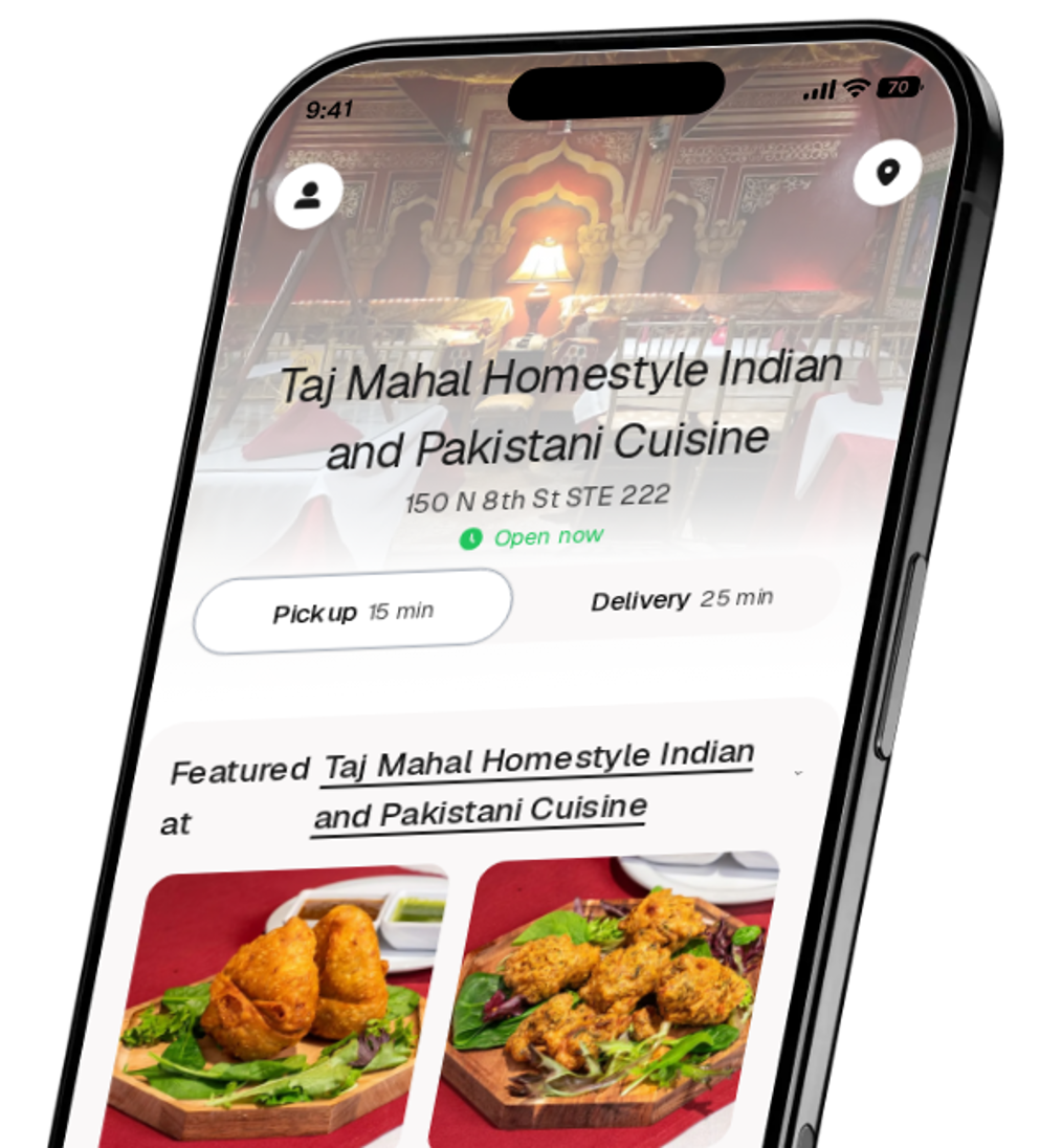 Taj Mahal Homestyle Indian and Pakistani Cuisine app preview