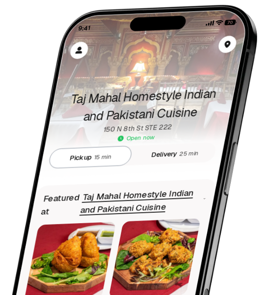 Taj Mahal Homestyle Indian and Pakistani Cuisine app preview
